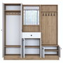 Hanah Home Recibidor P6 - M3 - 2490 Blanco y Nogal